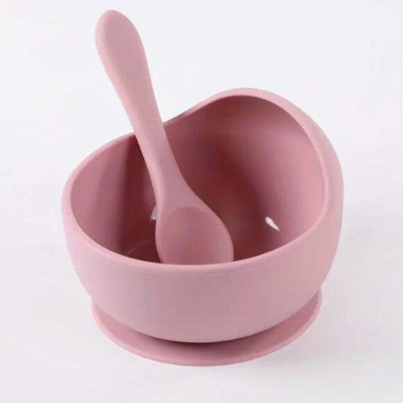 Silicone Baby Bowl/Spoon with Suction - Picture 2 of 2